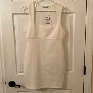 Zara stretch square neck dress